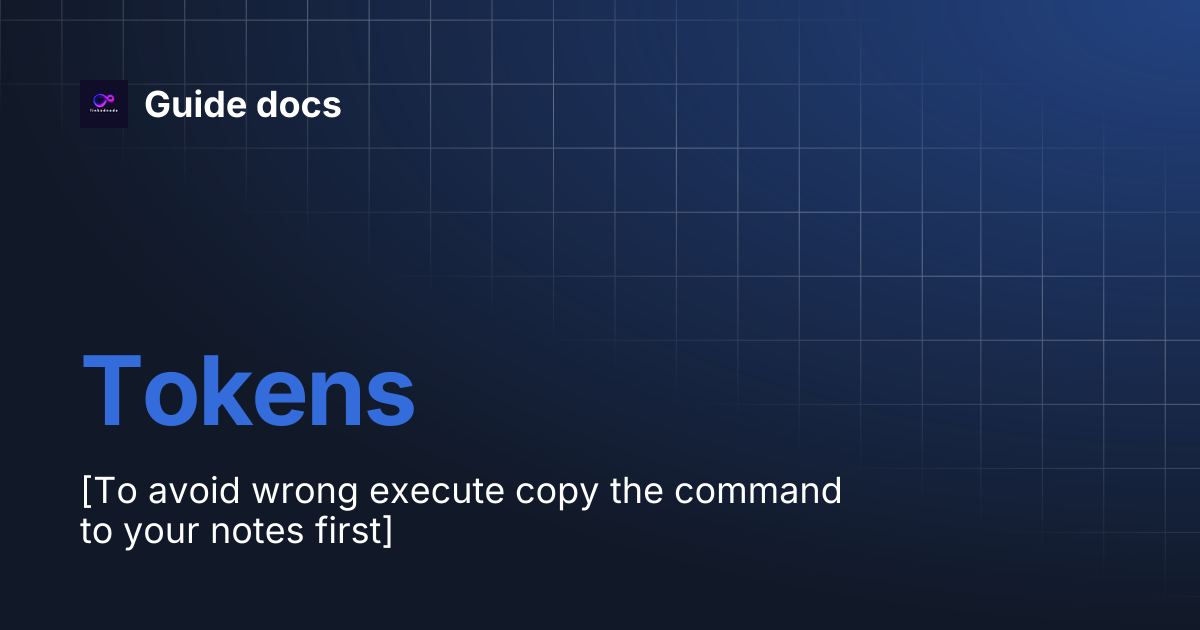 Tokens | Guide docs